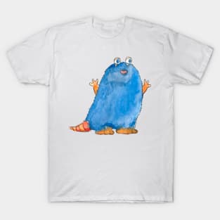 Blue Watercolor Monster T-Shirt